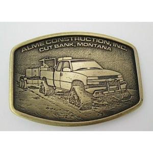 2016 New Alme Const. Cut Bank Mont Chevy Snow Ski Buckle (X17) 30th Ed