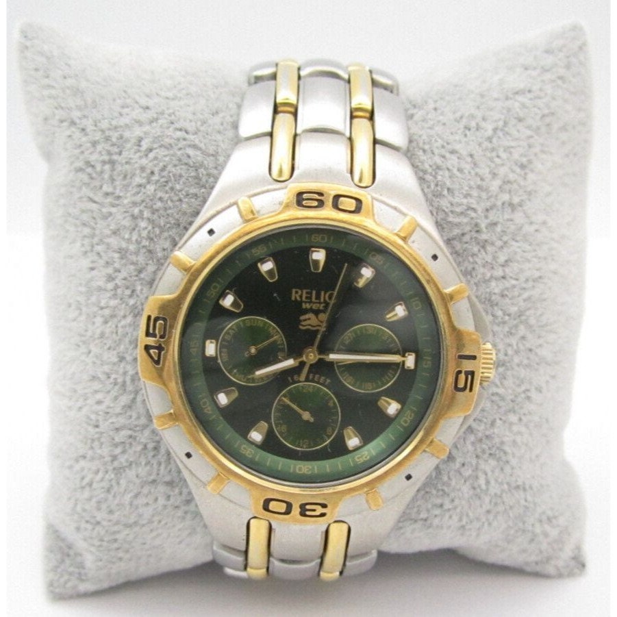 Men s Relic Wet Quartz WR Analog 41mm Dial Causal Round Watch G70