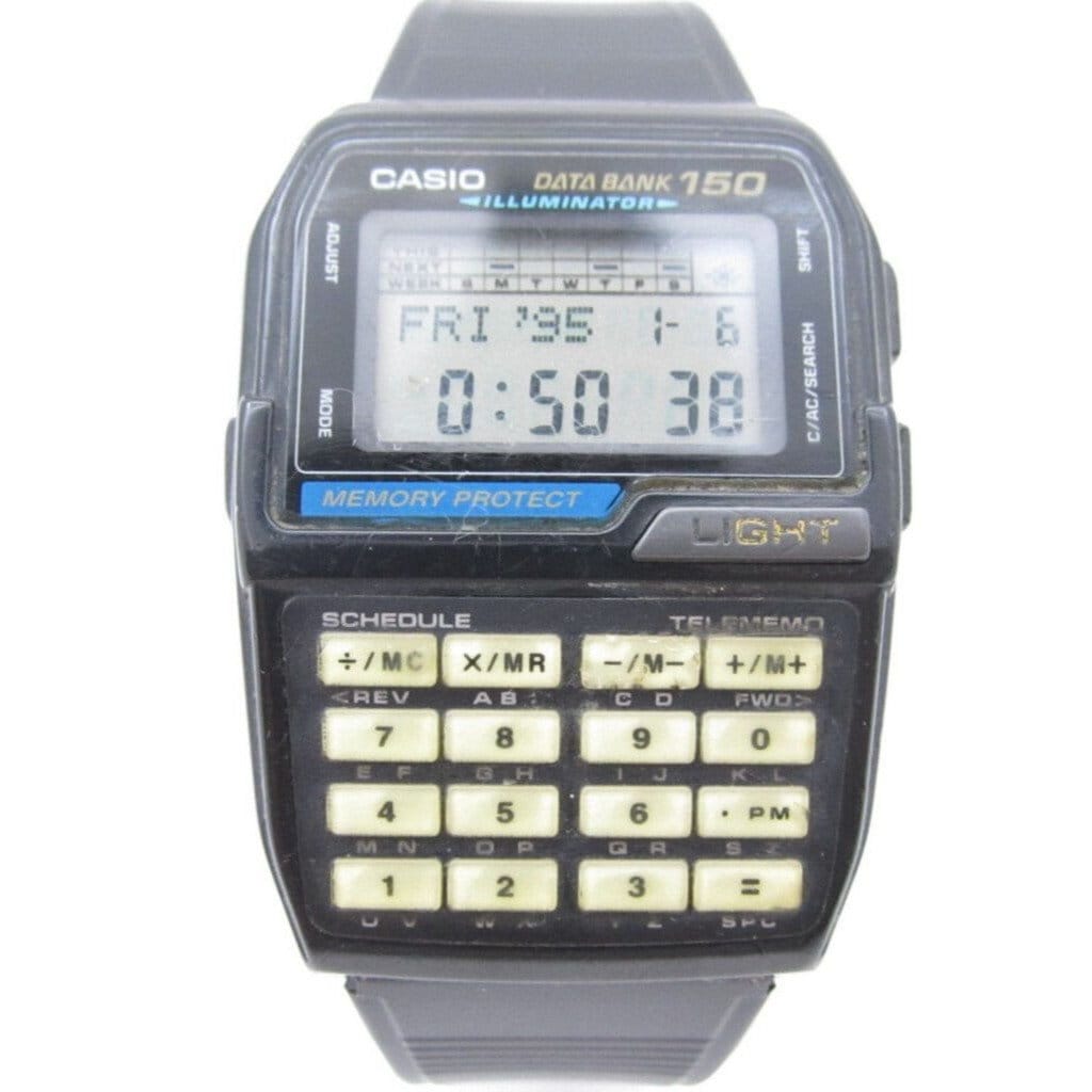 Vtg Men Casio Databank 150 Calculator Quartz WR DBC150 Watch Vtg Men Casio Databank 150 Calculator Quartz WR DBC150 Watch