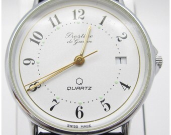 Vtg Women Prestige de Geneve Swiss Quartz Analog 33mm Watch (H965) \