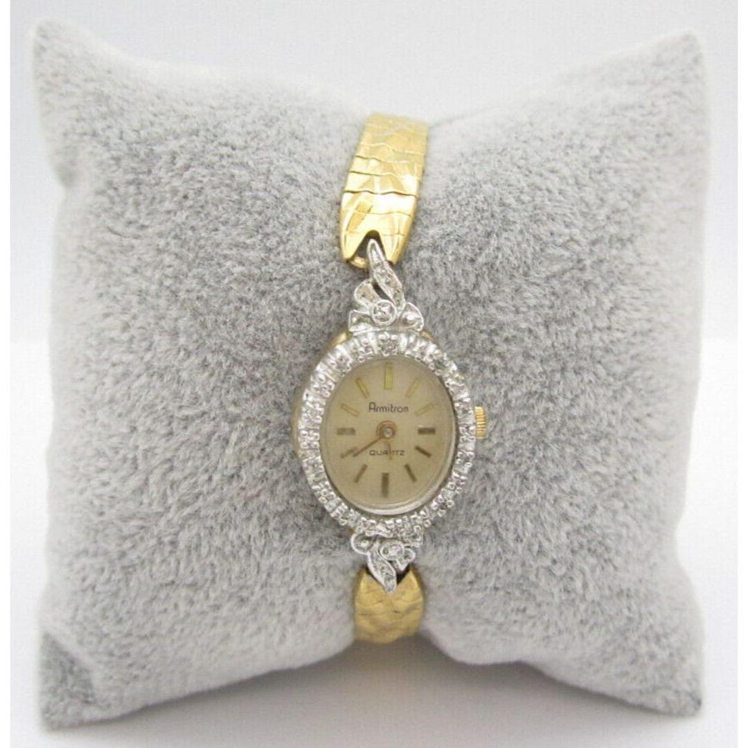 Women Armitron Diamond Quartz WR Analog 16mm Dial Watch  display picture 3