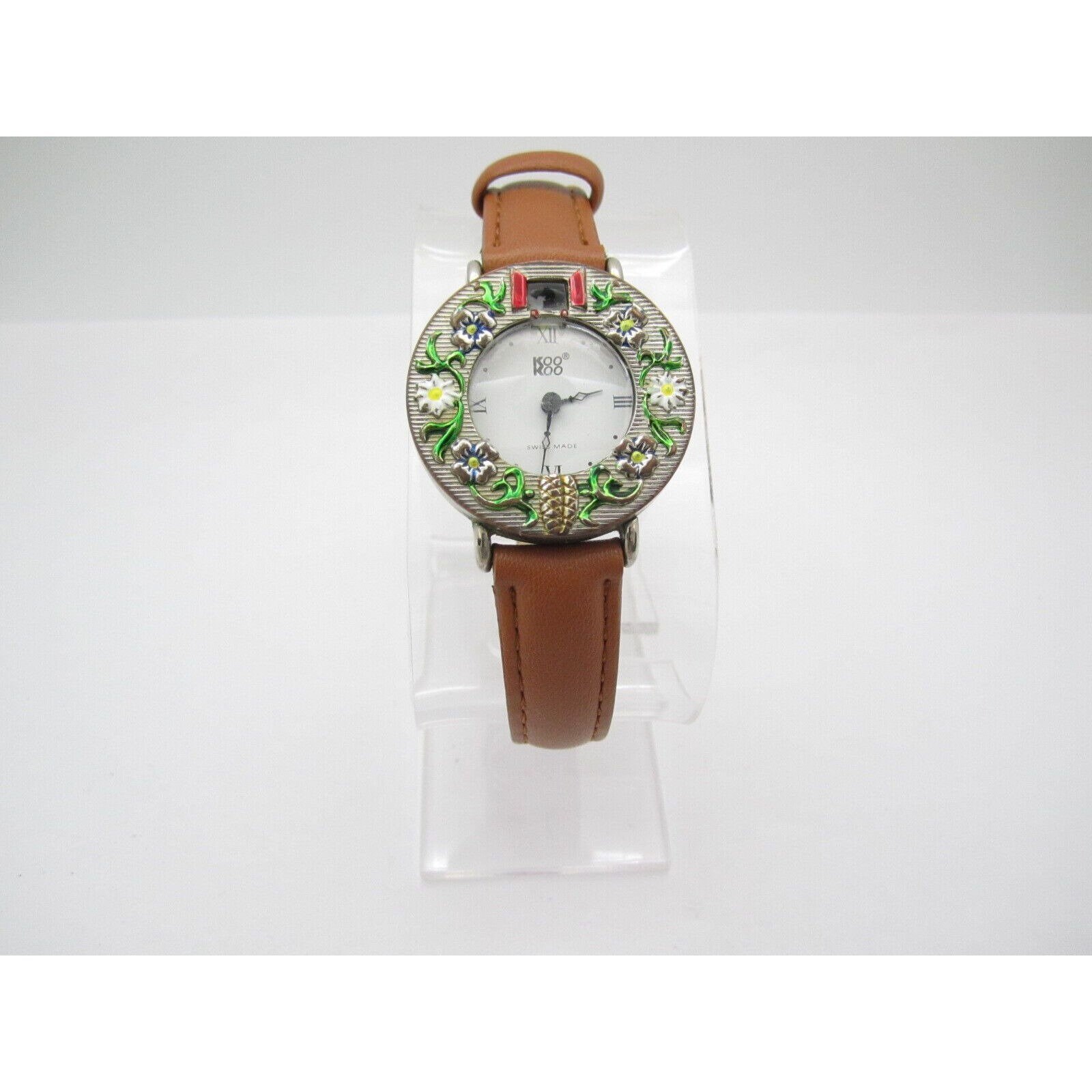 Women Koo Koo Swiss Quartz WR Analog 31mm Dial Moving Window  display picture 2