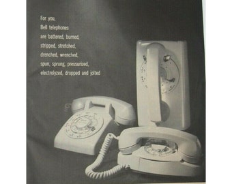 GE Toast R Oven, Delux Hair Dryer/ Bell Telephone System Print Ads (B14)