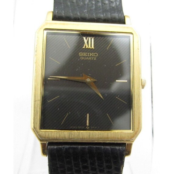 Women Seiko Quartz WR Analog 25mm Dial Causal Tank Style Watch