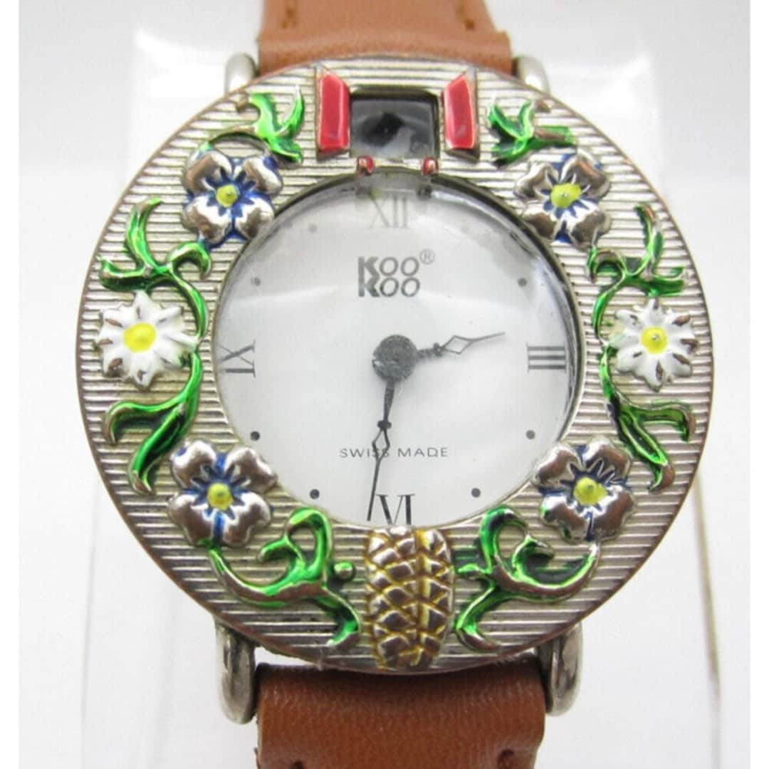 Women Koo Koo Swiss Quartz WR Analog 31mm Dial Moving Window 