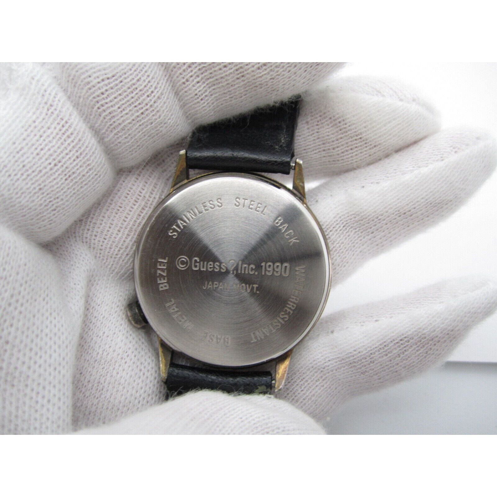 Vtg 1990 Women Guess Quartz WR Analog 34mm Dial Contemporary‎ Round Watch (F157) Vtg 1990 Women Guess Quartz WR Analog 34mm Dial Contemporary  main image 2