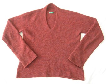 Jersey de lana vintage Y2K de los 90 de United Colors of Benetton, modelo Granola, talla S, fabricado en Italia.
