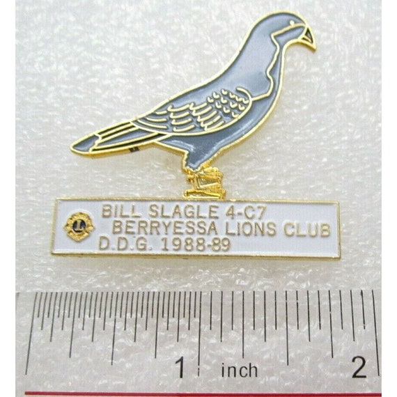 1988-89 Lions Club Pigeon Bill Slagle Berryessa D… - image 2