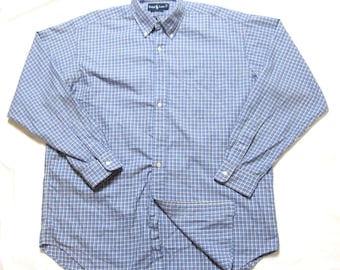 Vtg Ralph Lauren Blake Shirt Men Sz L Blue Plaid 90s Y2K Coastal Heritage (M190)