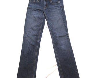 Vtg Y2K J. Crew Matchstick Jeans Women Sz 28 Low Rise Straight Dark Wash