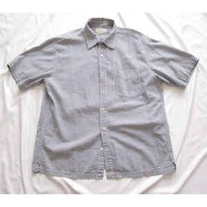 Vintage Men J Crew Gingham Button Cotton Short Sleeve Shirt Sz L (MT337)