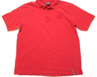 Vtg Y2K 2000s Southpole Red Polo Shirt Men Sz XXL Skater Skater Grunge (M281)