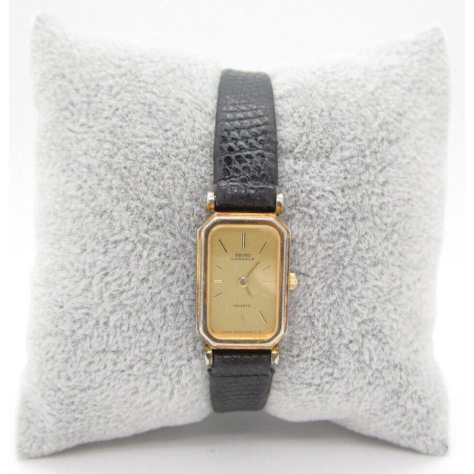 Women Seiko Lassale Tank Style Quartz WR Analog 15mm Dial Watch