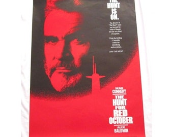 Vtg 1990 The Hunt for the Red October Movie 27"x40" Poster (M17) Printed USA