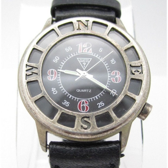 Vtg 1990 Women Guess Quartz WR Analog 34mm Dial Contemporary  display picture 2