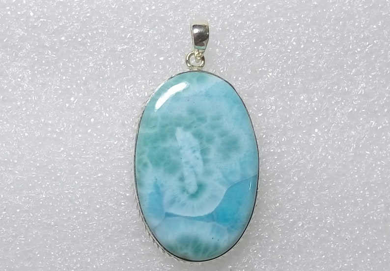 Larimar pendent silver jewellery Larimar 92.5 sterling silver pendent jewelry stone