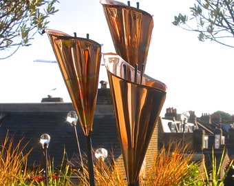 Copper Cala Lily Garden Sculpture