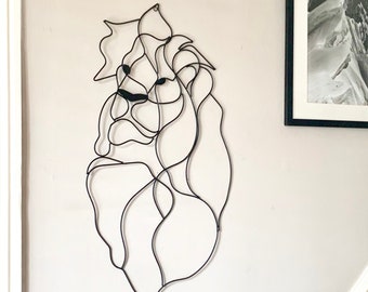 Lion Wire Wall Art: LTWA030