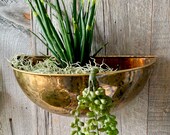 Antique Brass Wall Planter LTZAF094