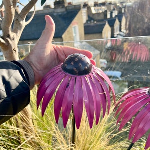 Set of 3 Echinacea Flower Sculptures image 7