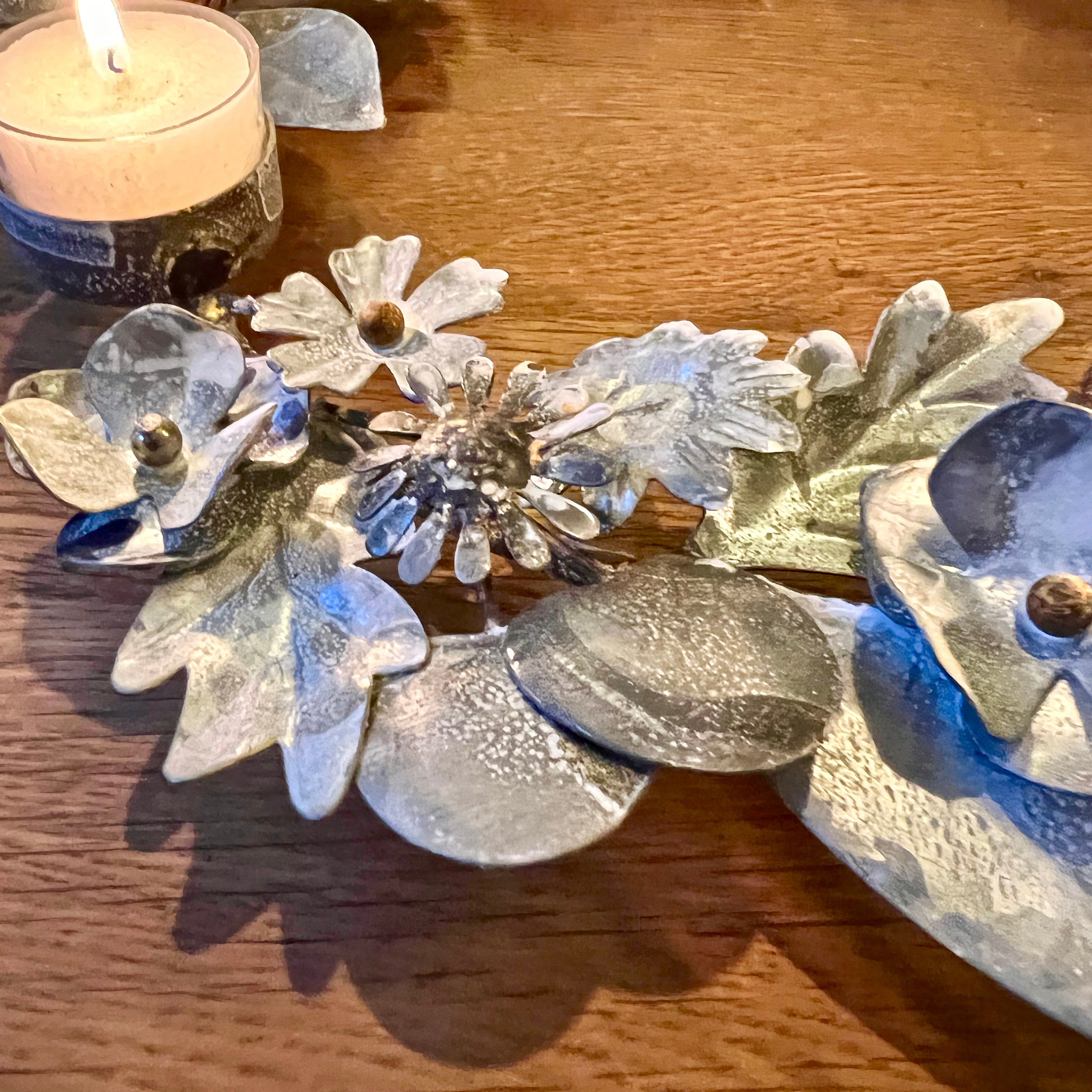 Botanical Zinc Candle Holder - Etsy