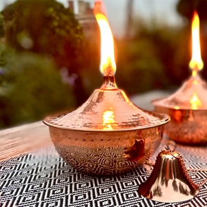 Oil Burning Tabletop Garden Bowl Lantern