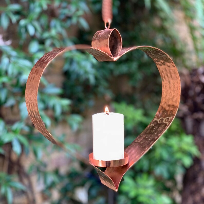 Copper Heart Hanging Candle Holder LTZAF084 Etsy