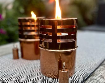 Copper Tabletop Oil Lantern