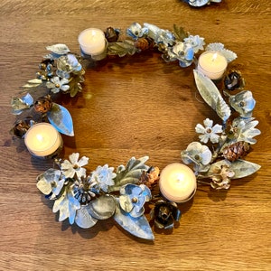 Botanical Zinc Candle Holder