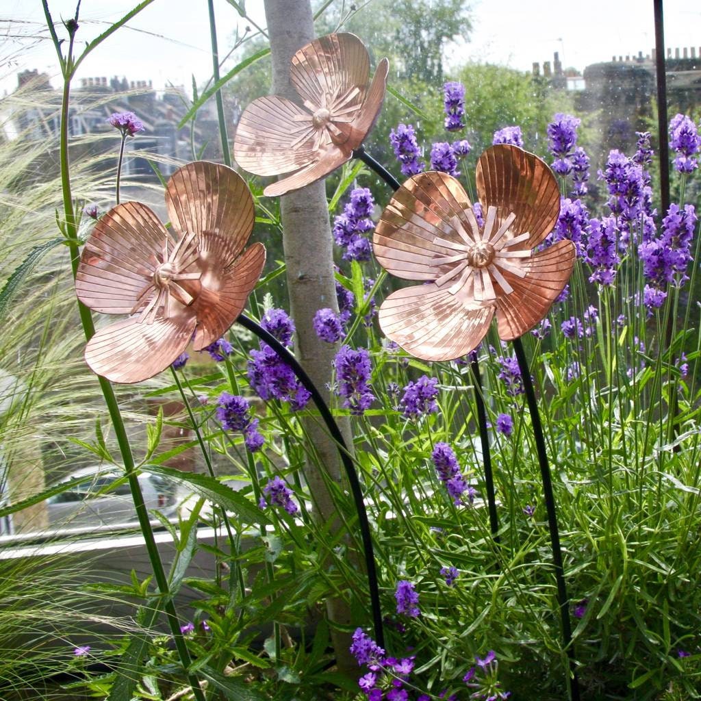Copper Poppy Garden Sculptures LTZAF001 Etsy