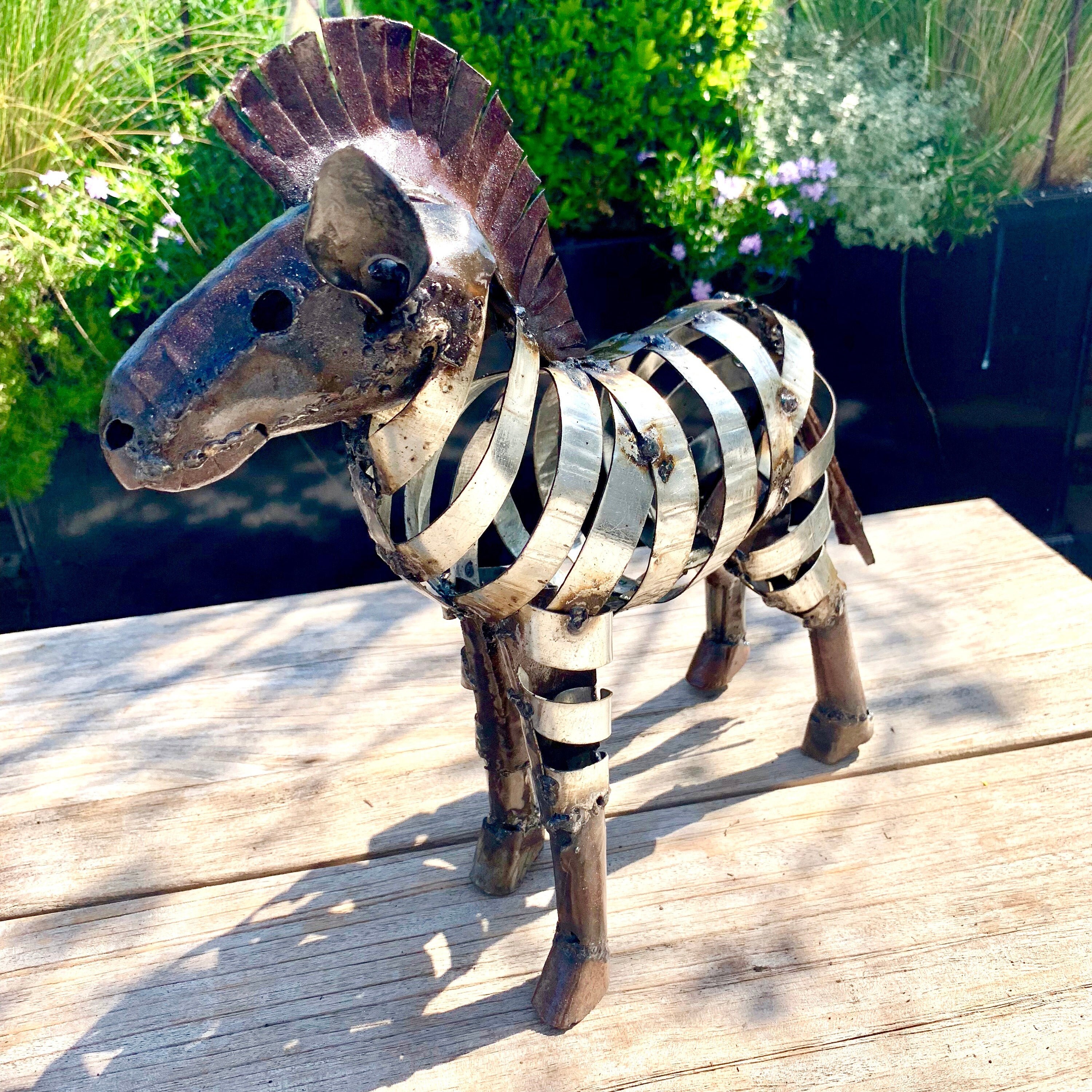 Recycled Zebra Garden Ornament ART066 Etsy