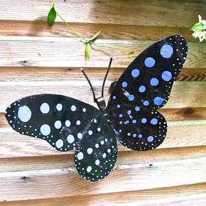 Blue Spotted Butterfly Garden Sculpture ART004