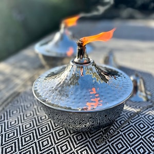 Oil Burning Tabletop Garden Bowl Lantern