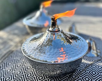 Oil Burning Tabletop Garden Bowl Lantern