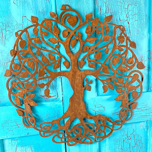 Rusty Tree of Life Wall Art Tree of Life Garden Tree of Etsy UK