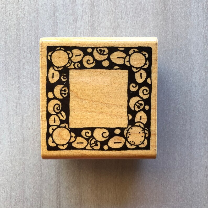 Mary Engelbreit Style Frame Wood Mounted Rubber Stamp Image 0