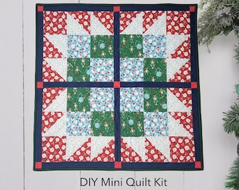 Christmas Quilt Kit: Jolly Season Moda Fabric, Batting, Binding, Pattern Included