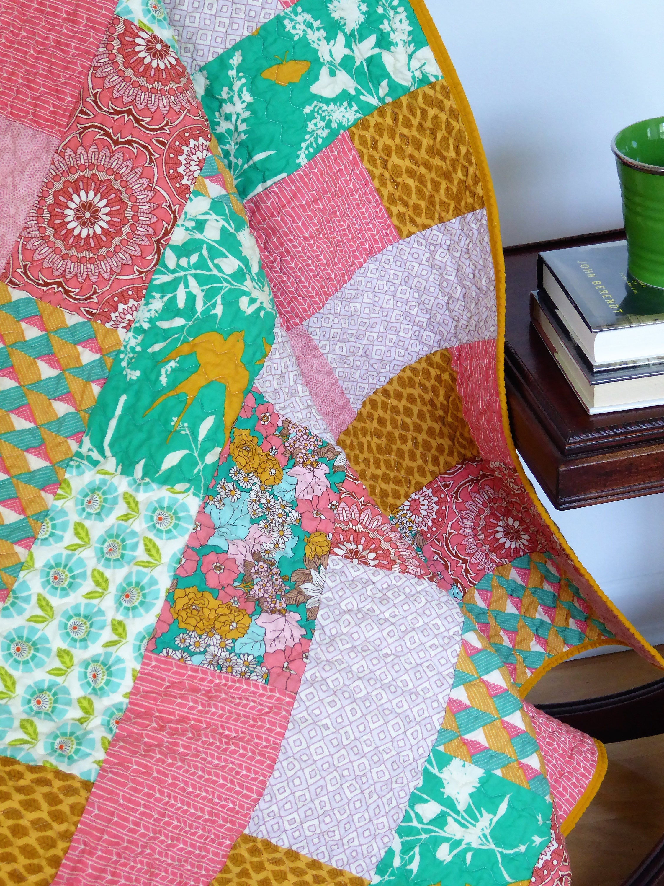 Throw Quilt Lap Quilt Modern Quilt Mothers Day Gift 2nd ðzoom