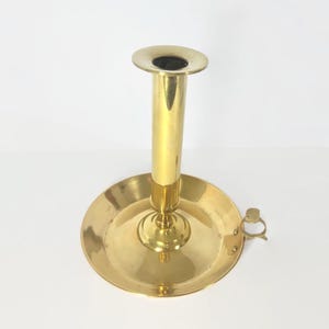 Vintage Brass Chamber Candle Holder, Measures 9 1/4&quot; Tall by 8&quot; Diameter