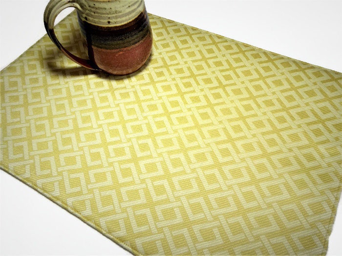 Yellow Placemats Yellow Place Mats Woven Placemats Placemat Etsy