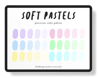 Procreate Color Palette | Color swatches | Soft Pastels | Pink Purple Mint | iPad lettering, illustration, digital art, iPad Illustration
