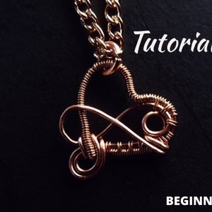 DIY Gift for her - Dainty Infinity Heart Wire Wrap Necklace Tutorial - Beginner Weaving tutorial - Easy Tutorial Jewelry - DIY Crafts small