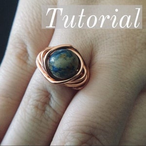 Swirling Ring Easy Wire Tutorial For Beginner Wrappers Wire Wrapped Jewelry Tutorials for Beginners How to Make Rings DIY Rings image 8