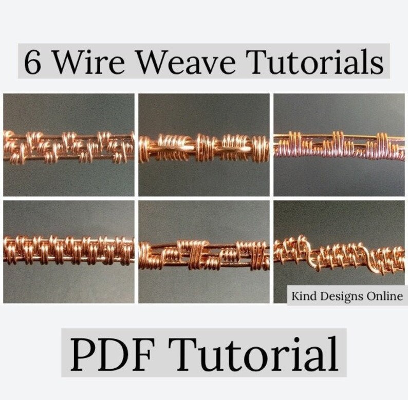 6 Wire Weave Tutorials Wire Wrap Pattern Tutorials 3 Base Etsy