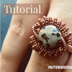 Cupcake Coils, Wire Ring Tutorial, wire weaving tutorial, wire wrapped ring, wire wrapped jewelry, diy craft kit, diy kit, rings for women