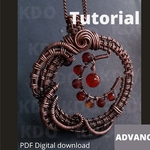 Celestial Twists Pendant, Crescent Moon Necklace Wire Wrap Tutorial Wire Weaving Tutorial Wire Moon Tutorial Wire Pendant Wire Work Tutorial