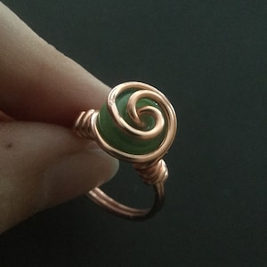 Spiralförmige Ring Anleitung - Anfängerring Wire wrapping Anleitung - DIY Muster - Schmuck Anleitung Draht Draht Draht DIY Geschenk Bild 2