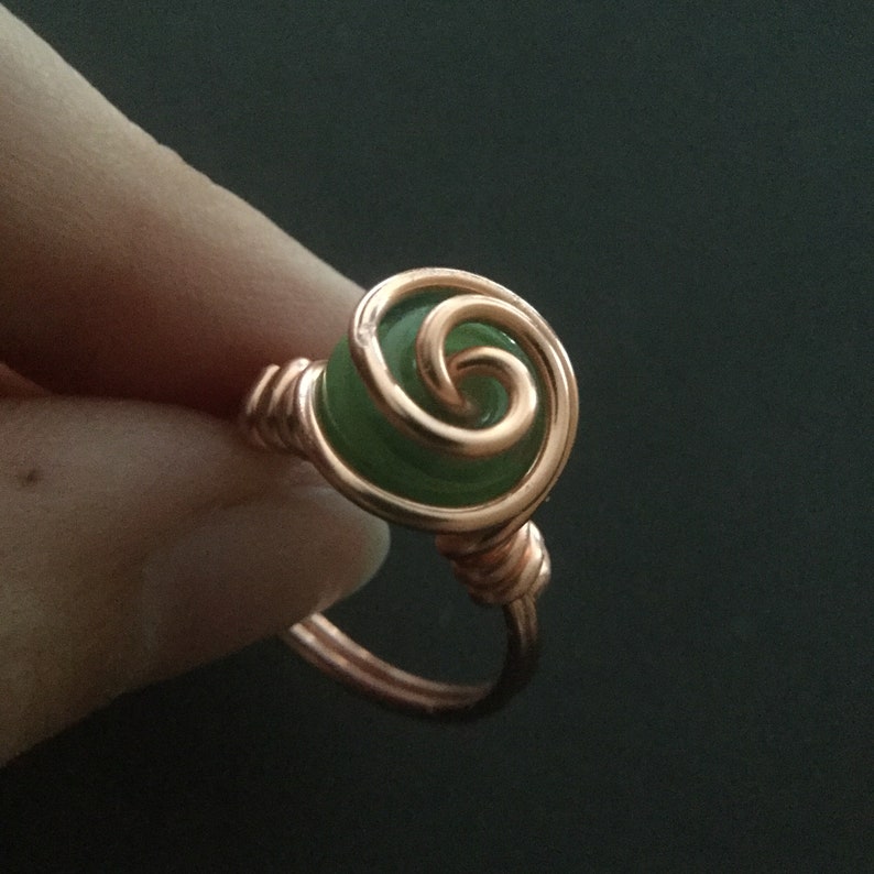 Spiralförmige Ring Anleitung - Anfängerring Wire wrapping Anleitung - DIY Muster - Schmuck Anleitung Draht Draht Draht DIY Geschenk Bild 2