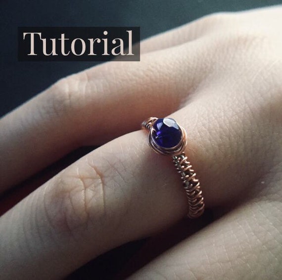 Wire Wrapped Ring Tutorial Stackable Woven Beginner Level Instant Diy How To Make Pattern Weaving Wrap
