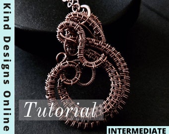 Wire Wrapped Jewelry Tutorial, INNER CLOCK Charm, Jewelry Tutorials, Wire Weaving tutorials, wire wrap tutorials, pendant tutorial, DIY Gift